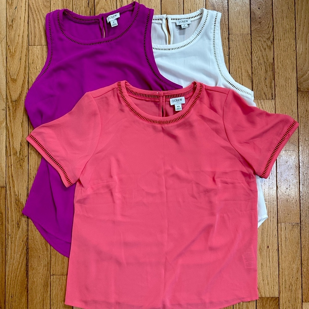J Crew Sleeveless and Short Sleeve Tops Set